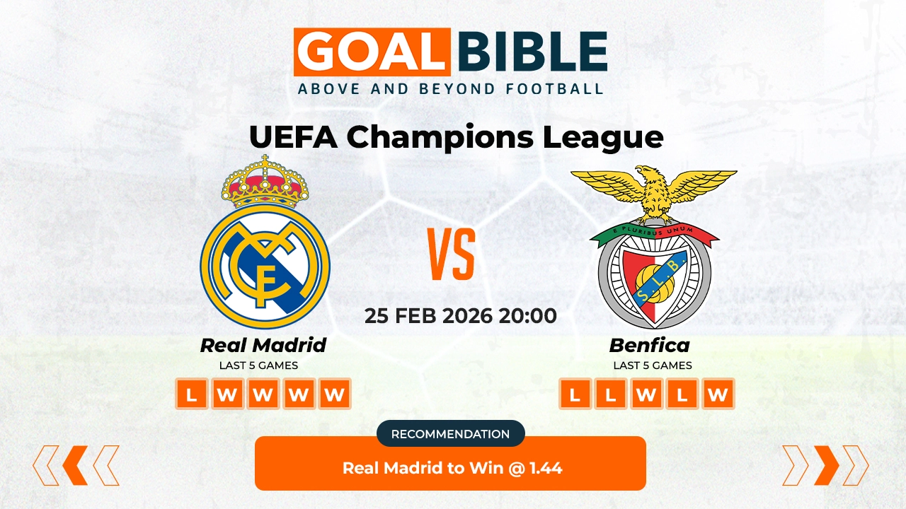 Real Madrid vs Benfica Prediction & Analysis | GoalBible Free Predictions, Stats, Tips & Odds