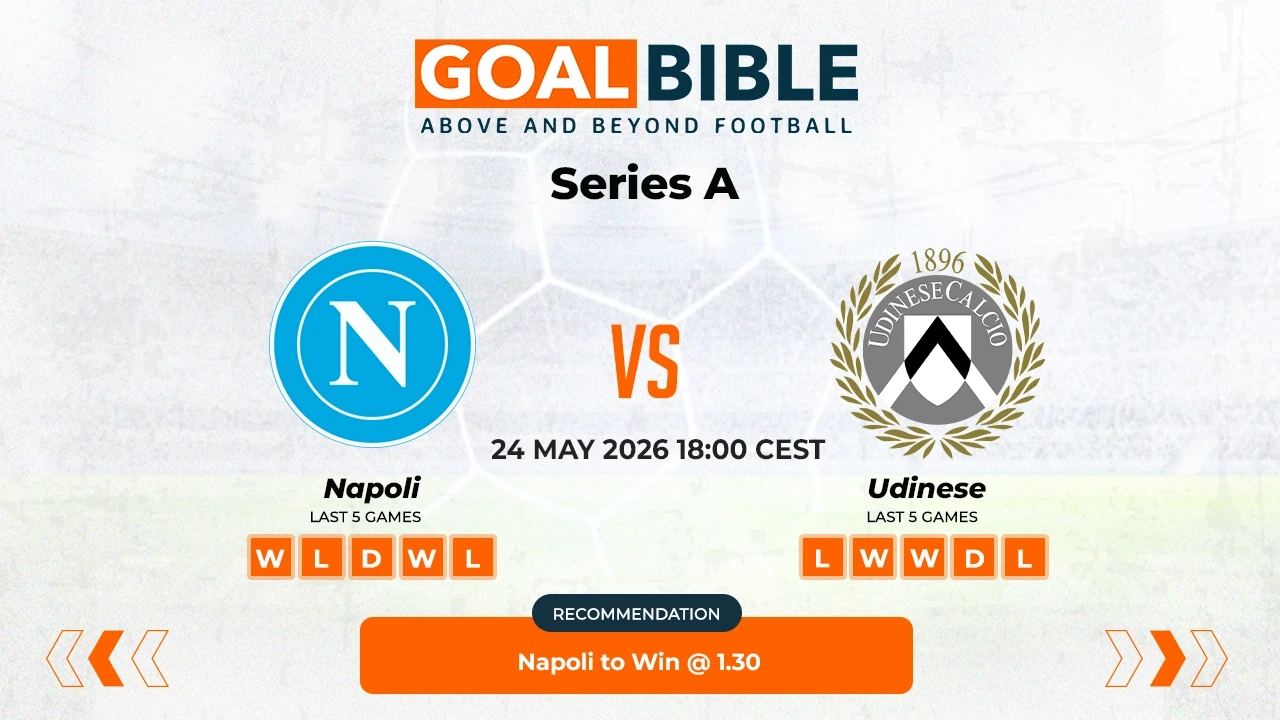 Napoli vs Udinese Free Prediction & Betting Tips | May 2026