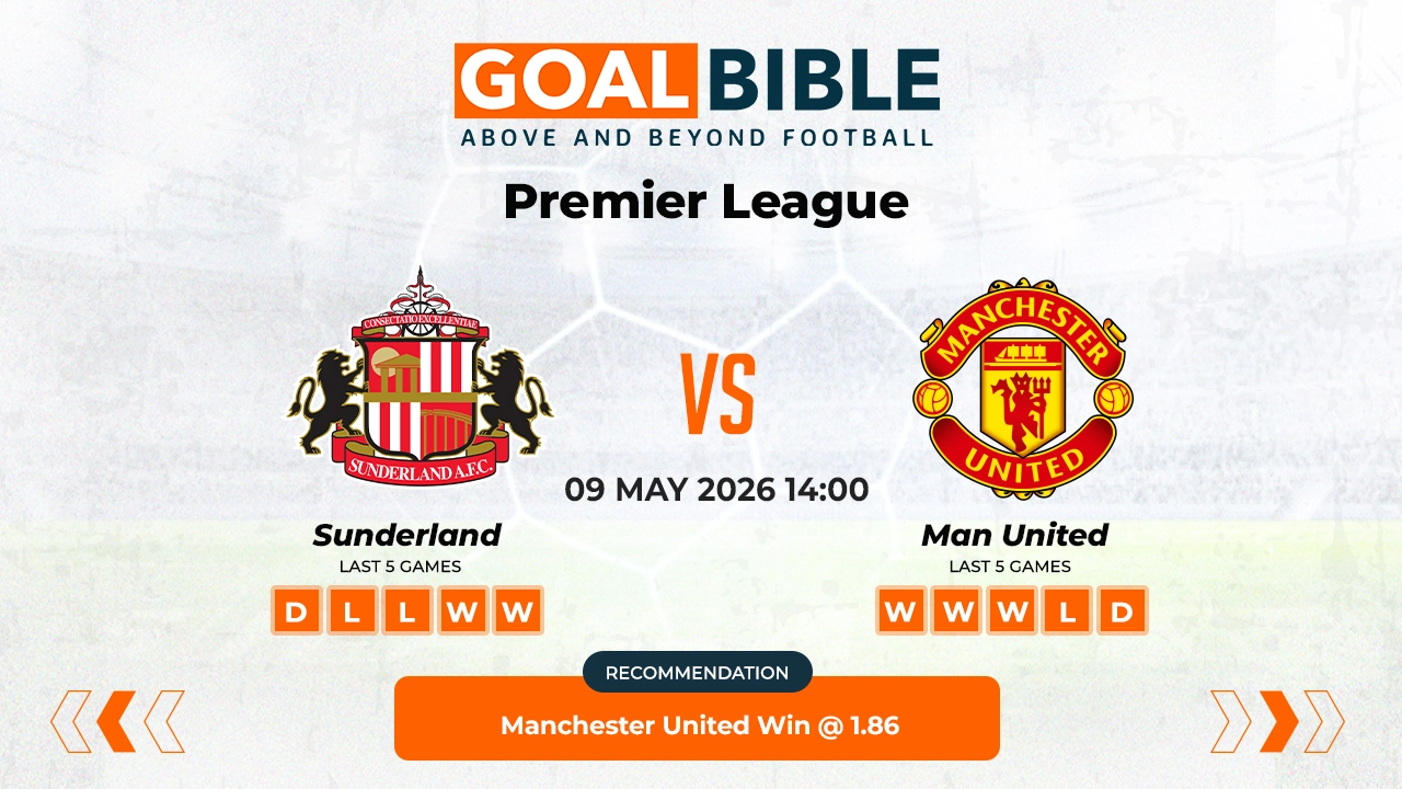 Sunderland vs Manchester United Free Prediction & Betting Tips | May 2026