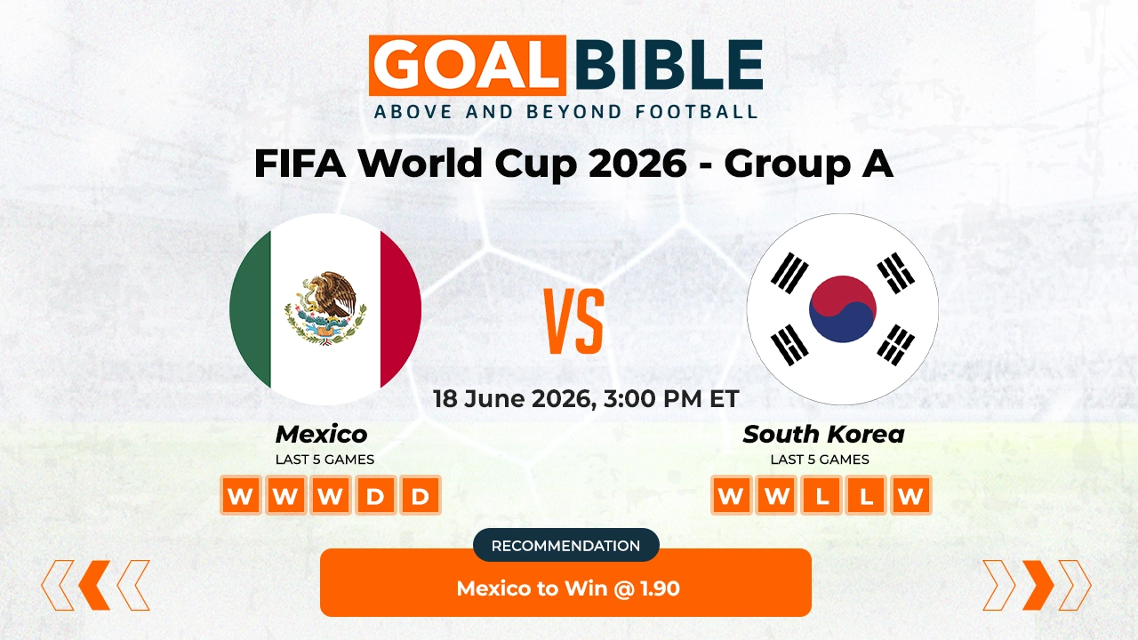 Mexico vs South Korea Free Prediction and Betting Tips | June 2026