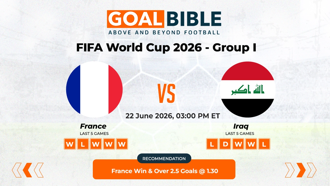 France vs Iraq Free Prediction and Betting Tips | June 2026
