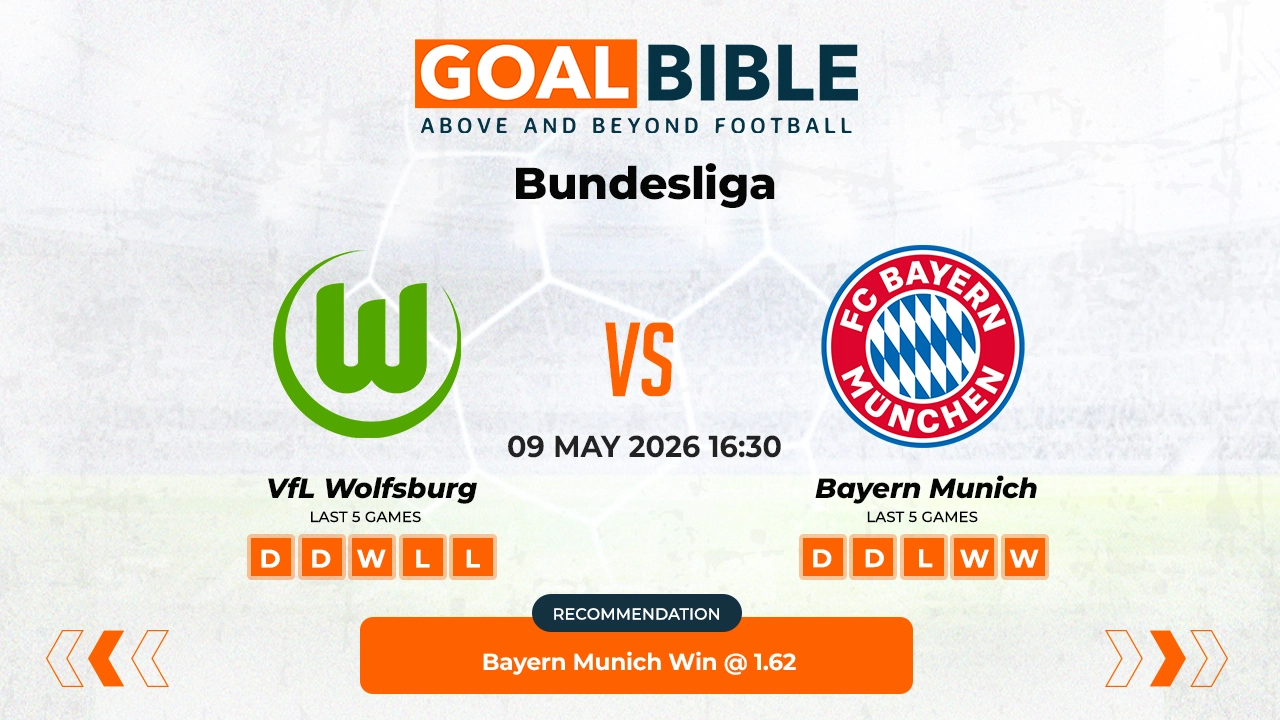 Wolfsburg vs Bayern Munich Free Prediction & Betting Tips | May 2026