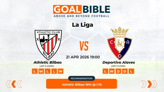 Athletic Bilbao vs Osasuna Prediction & Analysis | GoalBible Free Predictions, Stats, Tips & Odds