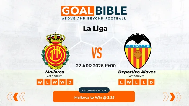 Mallorca vs Valencia Prediction & Analysis | GoalBible Free Predictions, Stats, Tips & Odds