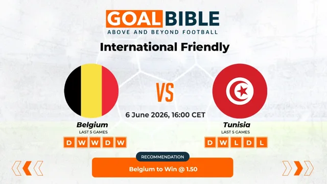 Belgium vs Tunisia Free Prediction and Betting Tips | June 2026