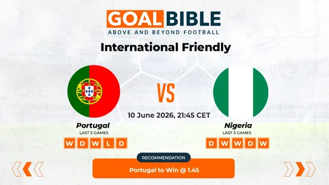 Portugal vs Nigeria Free Prediction and Betting Tips | June 2026