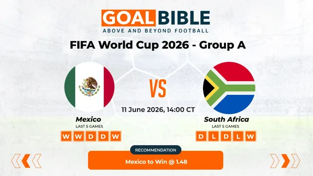 Mexico vs South Africa Free Prediction and Betting Tips | June 2026