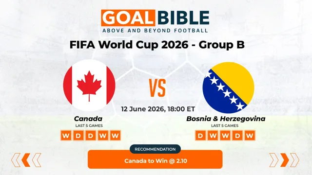 Canada vs Bosnia Herzegovina Free Prediction and Betting Tips | June 2026