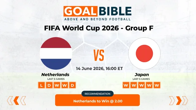 Netherlands vs Japan Free Prediction and Betting Tips | June 2026