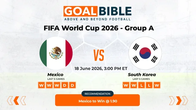 Mexico vs South Korea Free Prediction and Betting Tips | June 2026