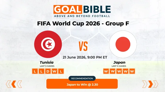Tunisia vs Japan Free Prediction and Betting Tips | June 2026