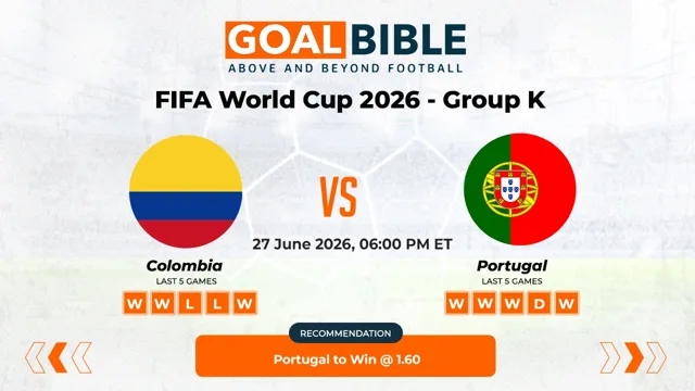 Colombia vs Portugal Free Prediction and Betting Tips | June 2026