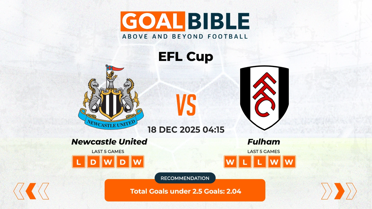Newcastle United vs Fulham Prediction & Analysis | GoalBible Free Predictions, Stats, Tips & Odds