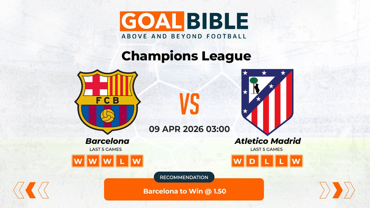 Barcelona vs Atletico Madrid Champions League Best and Free Prediction Odds and Stats by GoalBible