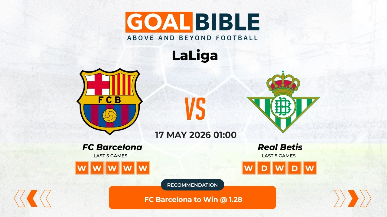 FC Barcelona vs Real Betis LaLiga Best and Free Prediction Odds and Stats by GoalBible.