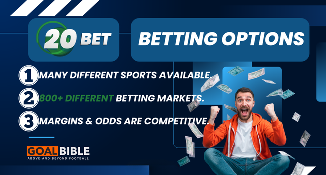 20Bet and 20Sports Betting Options