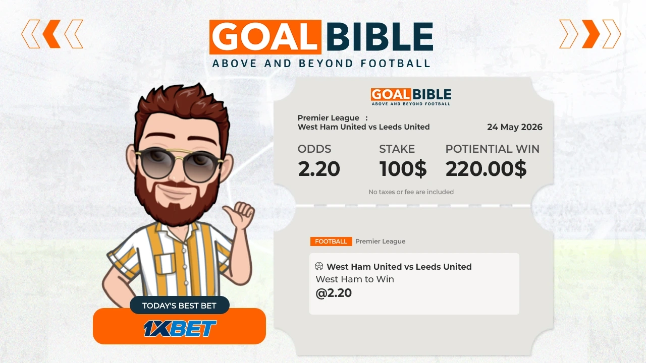 English Premier League West Ham vs Leeds United best & free betting tips with 1xBet by GoalBible.