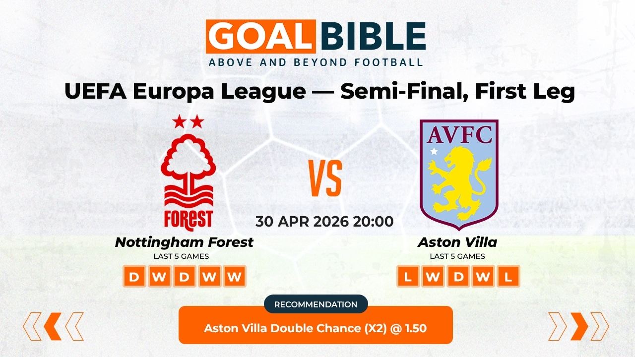 Nottingham Forest vs Aston Villa UEFA Europa League Best and Free Prediction Odds and Stats by GoalBible.