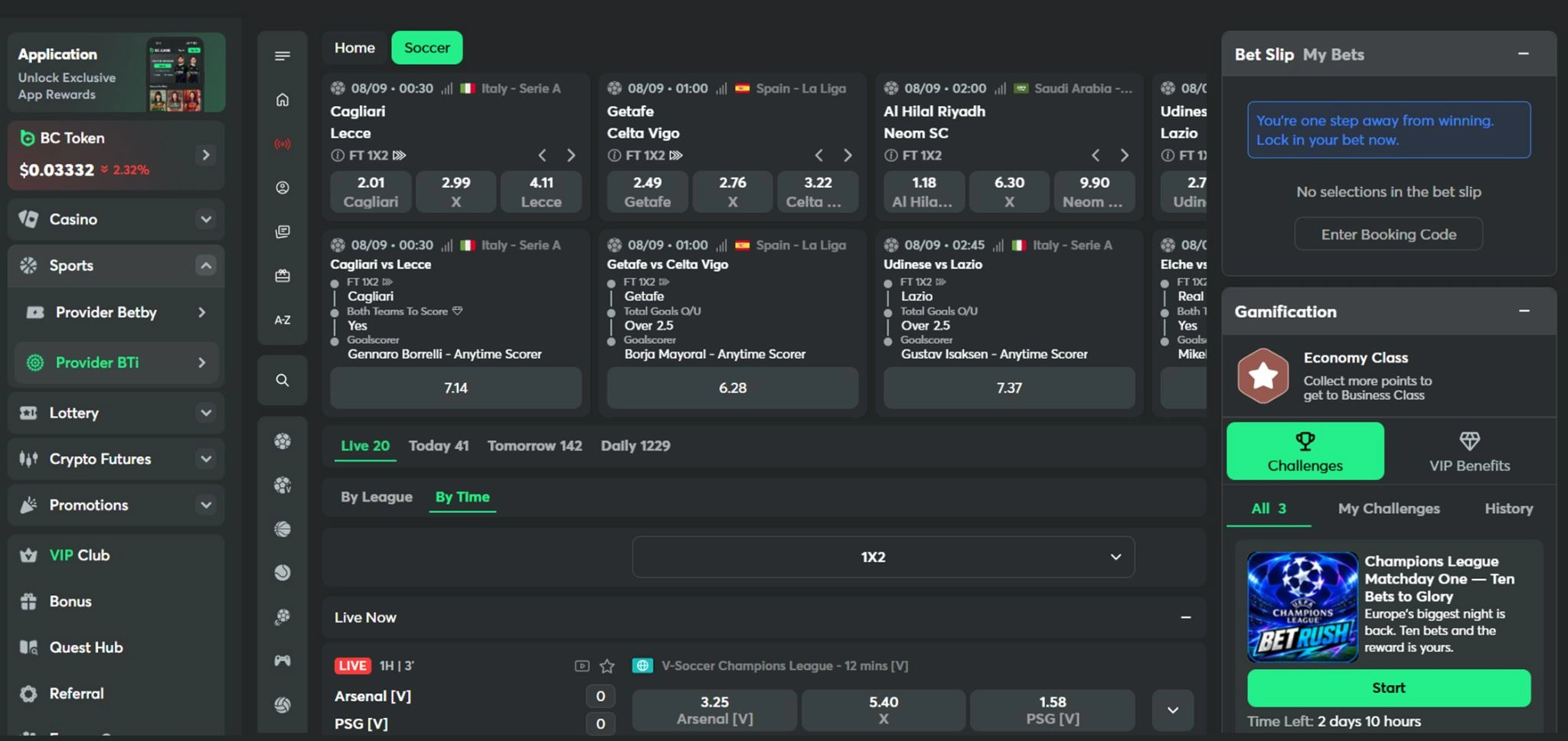 Betby vs BTi Sports in BC Game comparison