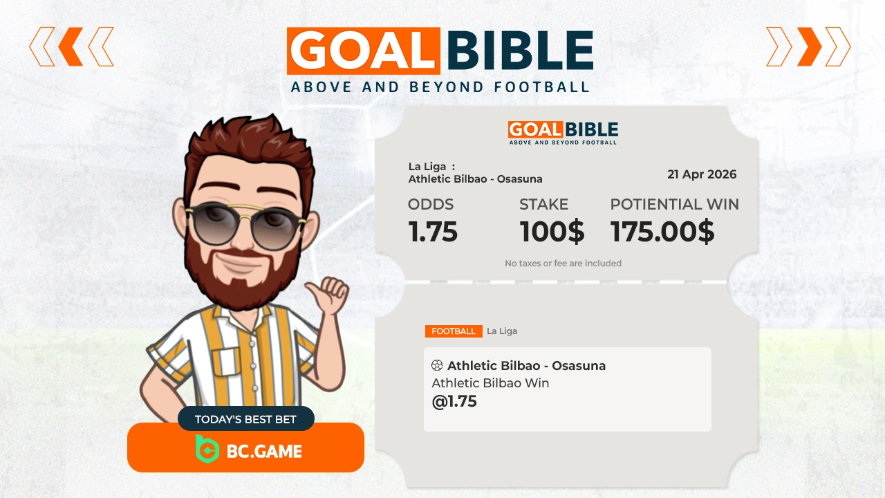 La Liga Athletic Bilbao vs Osasuna best & free betting tips with BC Game by GoalBible.