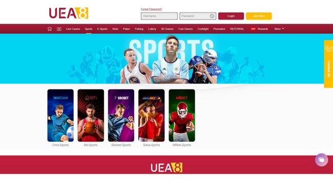 UEA8 Sports betting option and user experience expert review by GoalBible experts