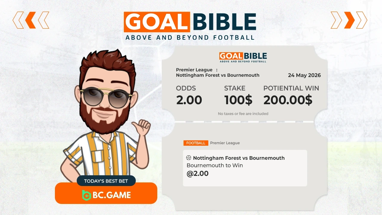 English Premier League Nottingham Forest vs Bournemouth best & free betting tips with BC Game by GoalBible.