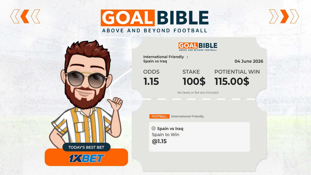 International Friendly Spain vs Iraq best & free betting tips with 1xbet by GoalBible.