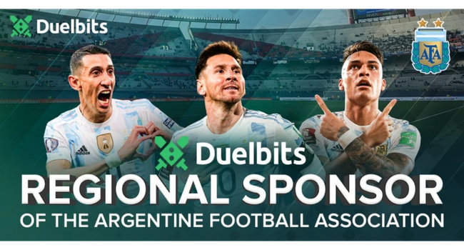 Argentinian Football Association is Duelbits betting partner including Lionel Messi teammates