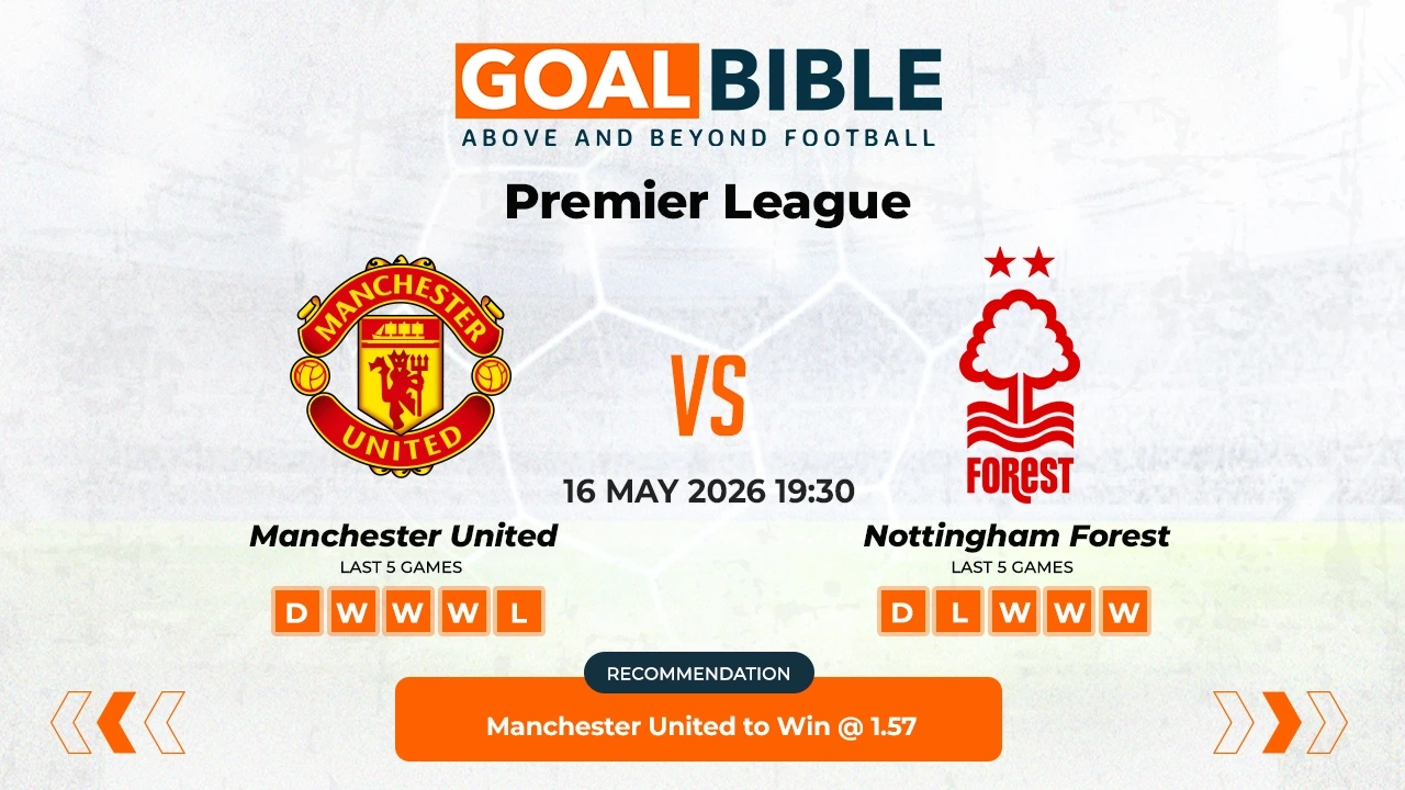 Manchester United vs Nottingham Forest Premier League Best and Free Prediction Odds and Stats by GoalBible.