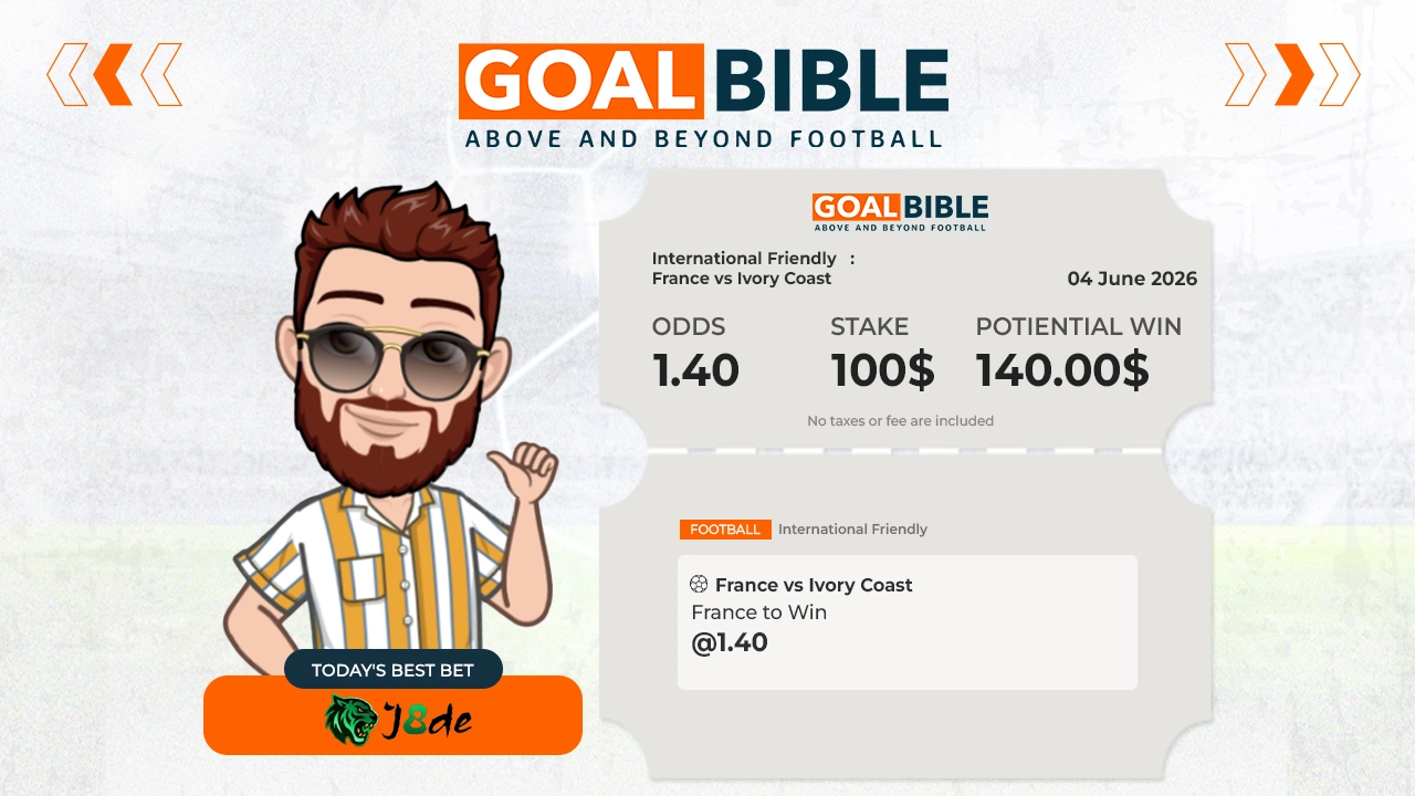 International Friendly France vs Ivory Coast best & free betting tips with J8DE by GoalBible.
