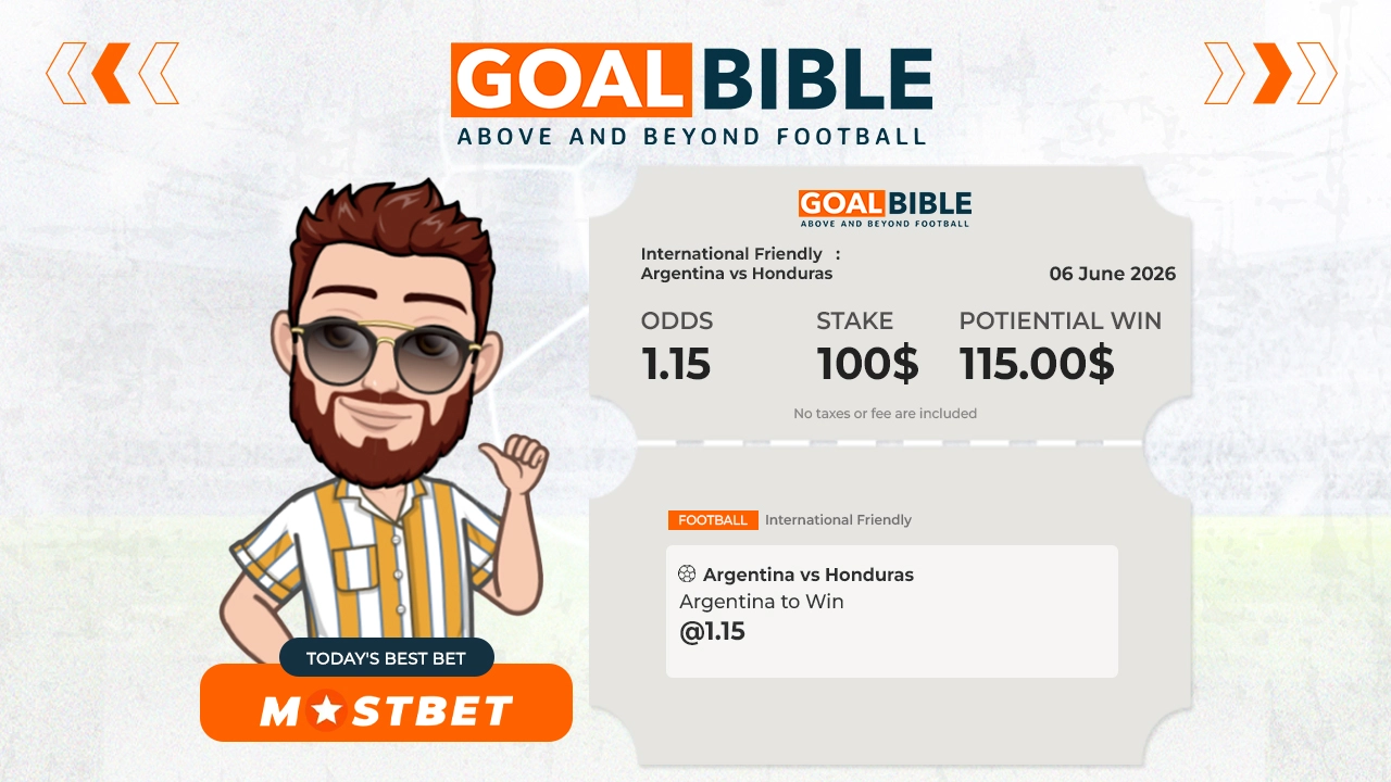  International Friendly Argentina vs Honduras best & free betting tips with Mostbet by GoalBible.