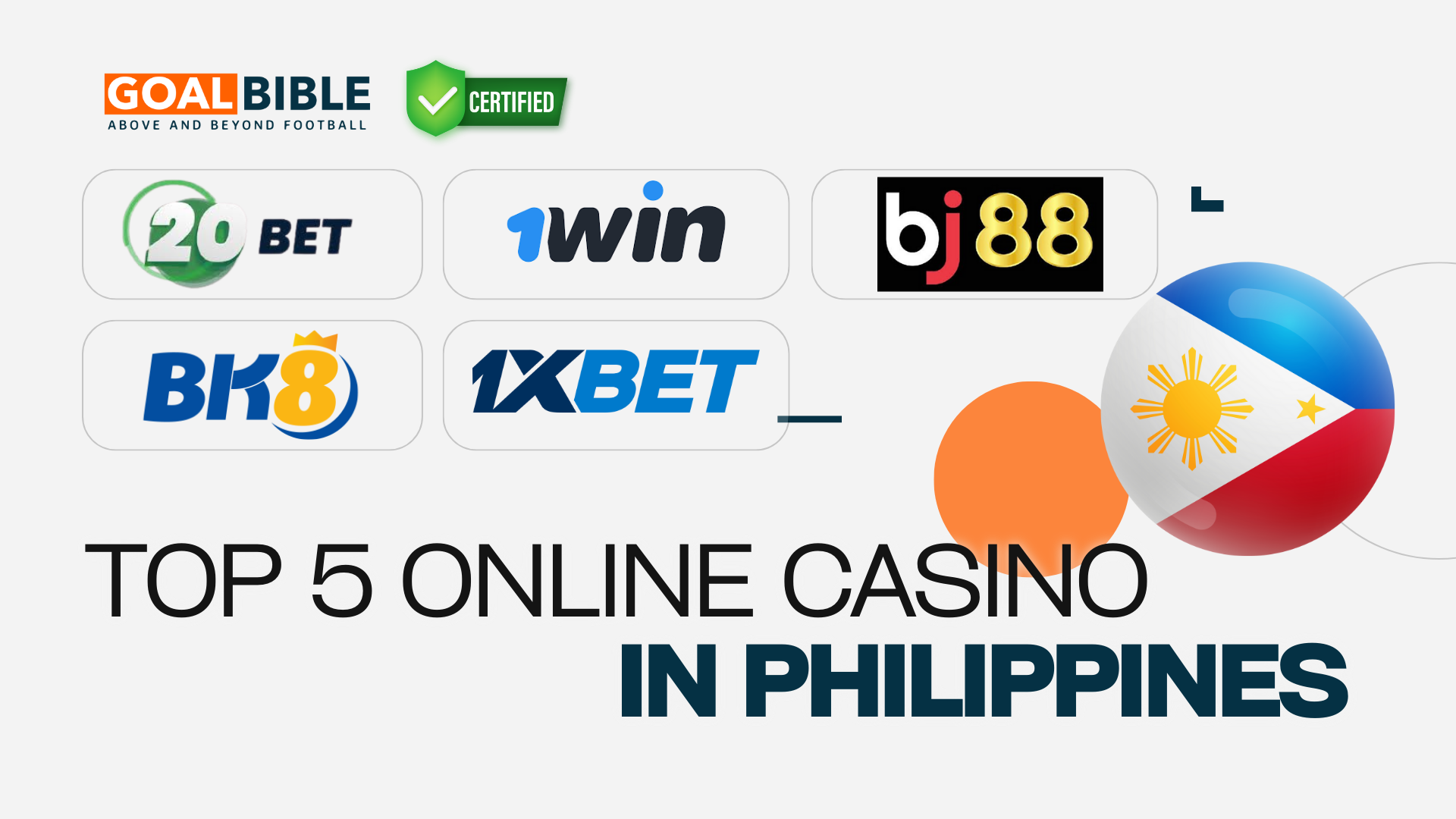 Top 5 Best and Trusted Online Casino for Sports Betting players in Philippines verifed by GoalBible Expert Punters