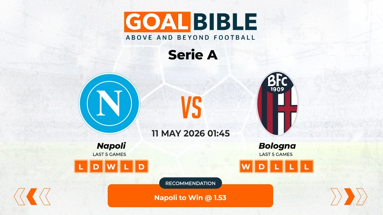 Napoli vs Bologna Italian Serie A Best and Free Prediction Odds and Stats by GoalBible.