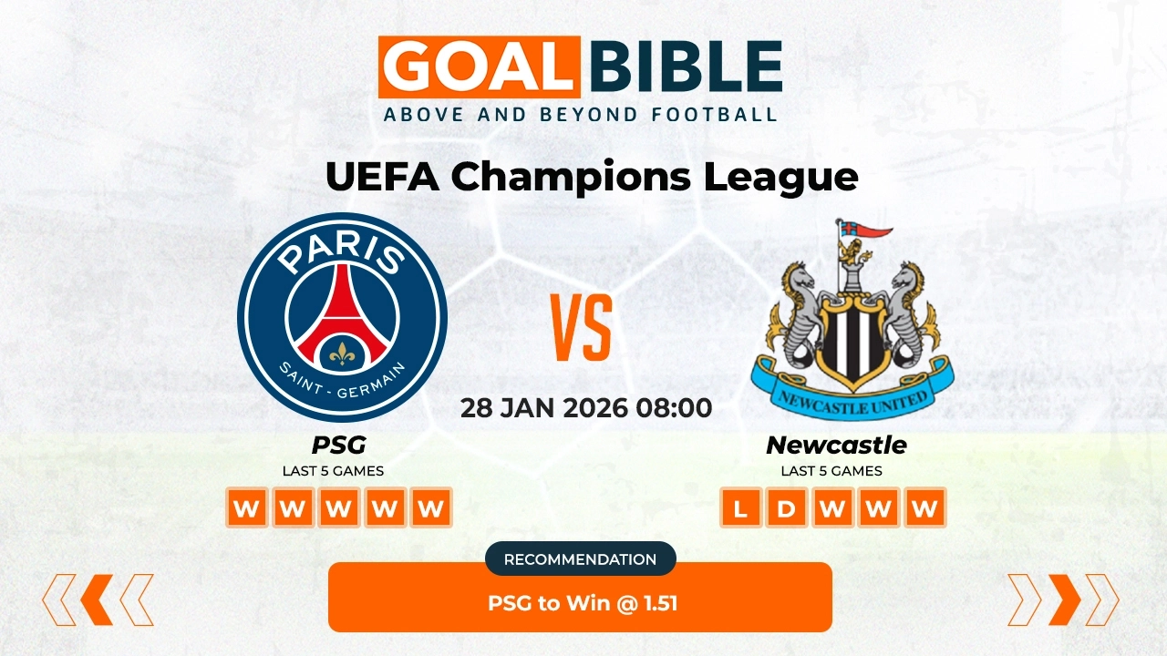 PSG vs Newcastle UEFA Champions League Best and Free Prediction Odds and Stats by GoalBible