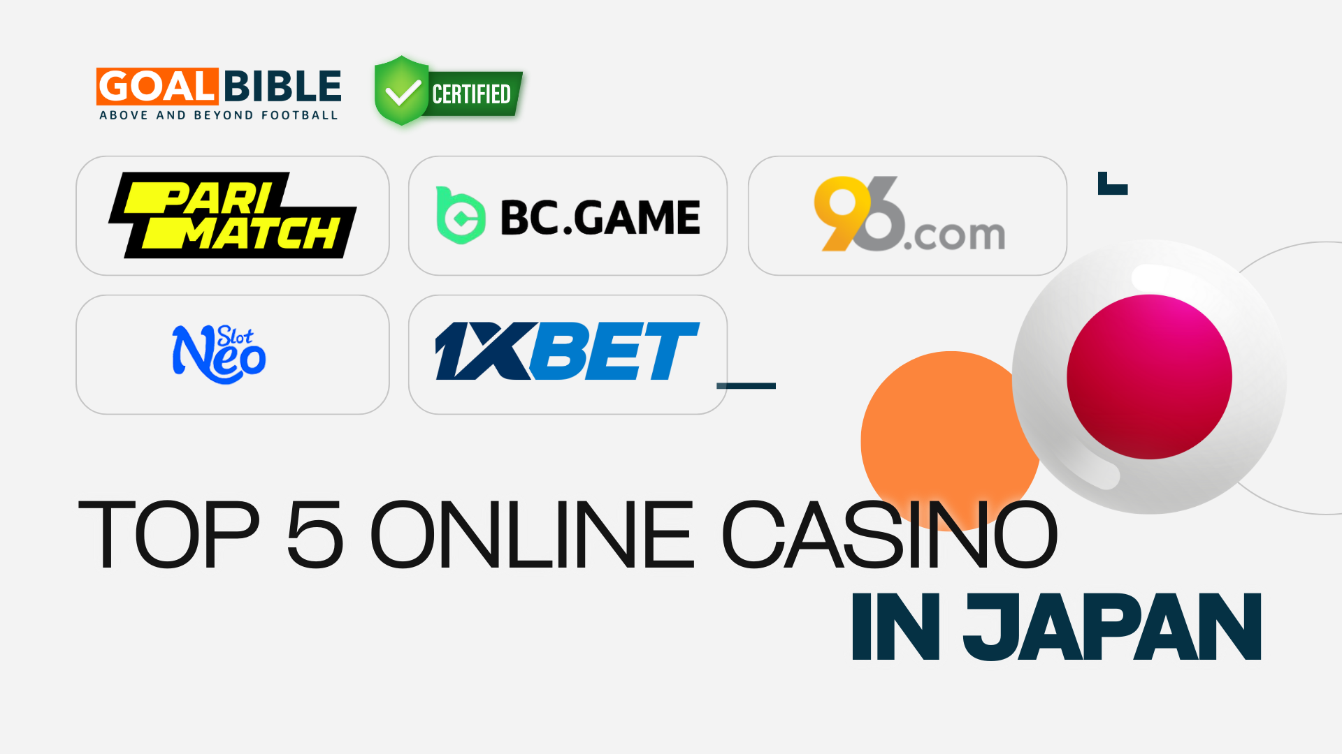 2026 Latest Top 5 Best and Trusted Online Casino for Sports Betting players in Japan verifed by GoalBible Expert Punters
