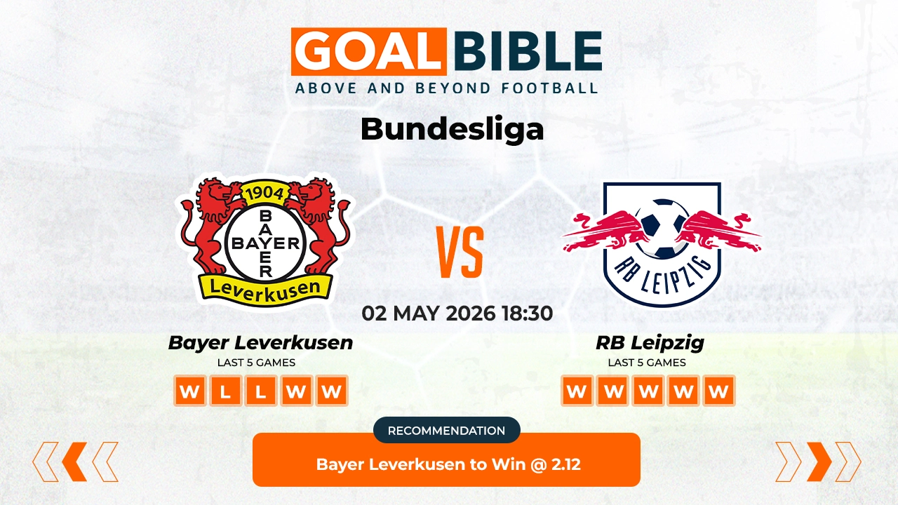 Bayer Leverkusen vs RB Leipzig Bundesliga Best and Free Prediction Odds and Stats by GoalBible.