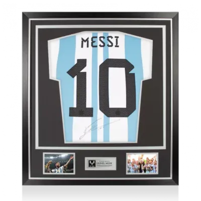 (LIMITED) Lionel Messi Official Back Signed Argentina 2022 Home Shirt